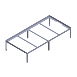 Metal prefabricated Tray Table 200 x100 cm.