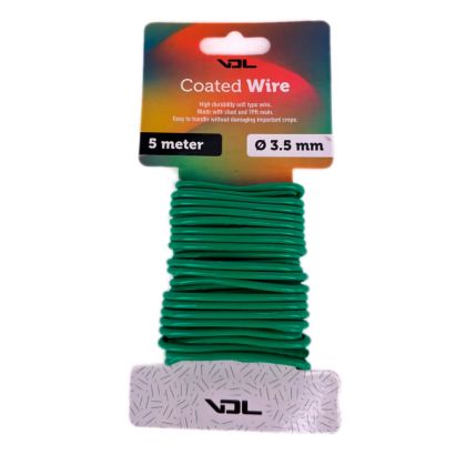 Green trellis wire fo plant support, ø 3.5 mm (5 m)