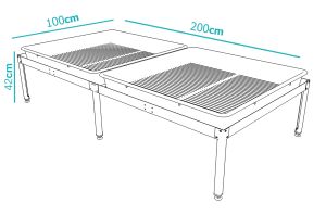 Метална сглобяенама Маса за Тава 200 x100 см.