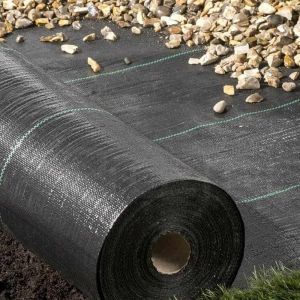 Weed cover made of woven textile 70g. PP black UV, 3.2m x 100m