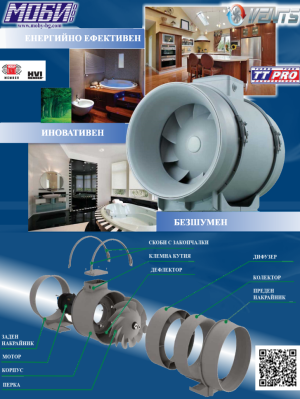 VENTS TT PRO 250 P – Професионален канален вентилатор Ø250 мм
