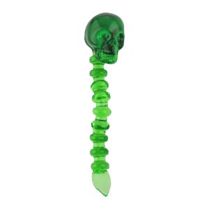 Зелен стъклен dabber Череп