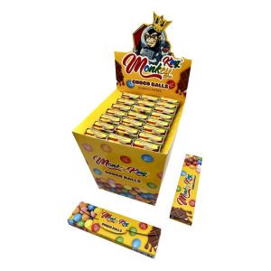 Лисчета Monkey King Не избелени ароматизирани размер King Size Slim плюс подарък - Аромат на шоколадови топчета и женско биле