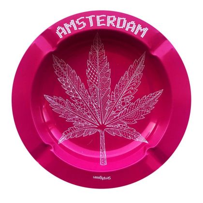 Best Buds Метален Пепелник Pink Weed Leaf